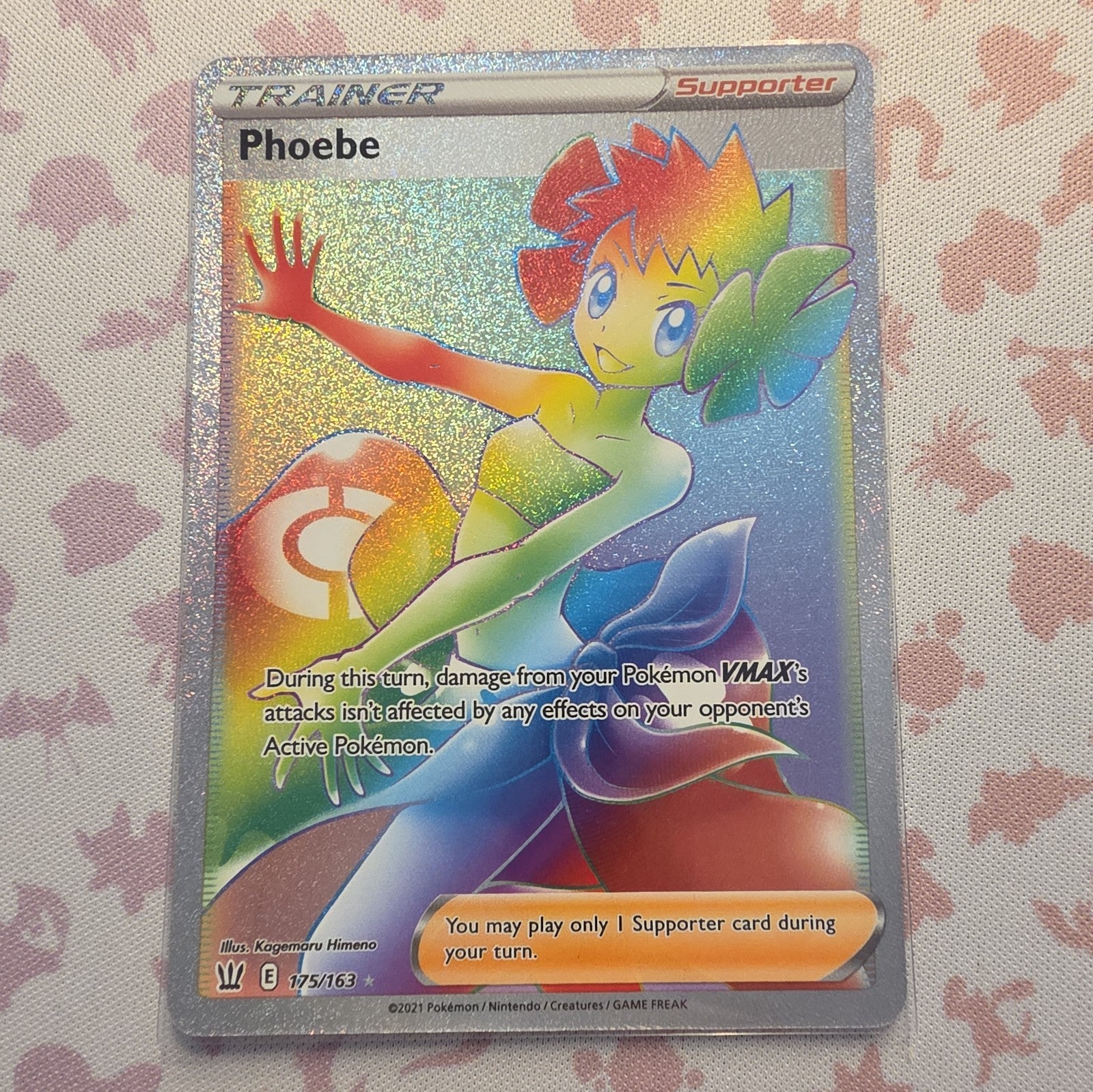 Pokémon TCG - Battle Styles 175/163 - Phoebe - Secret Rainbow Rare NM